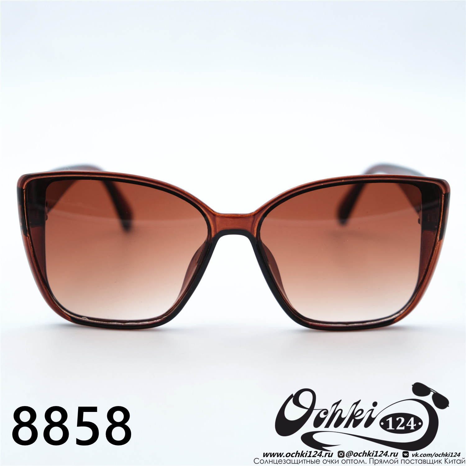  Солнцезащитные очки картинка 2023 Женские Лисички Aras 8858-C2 