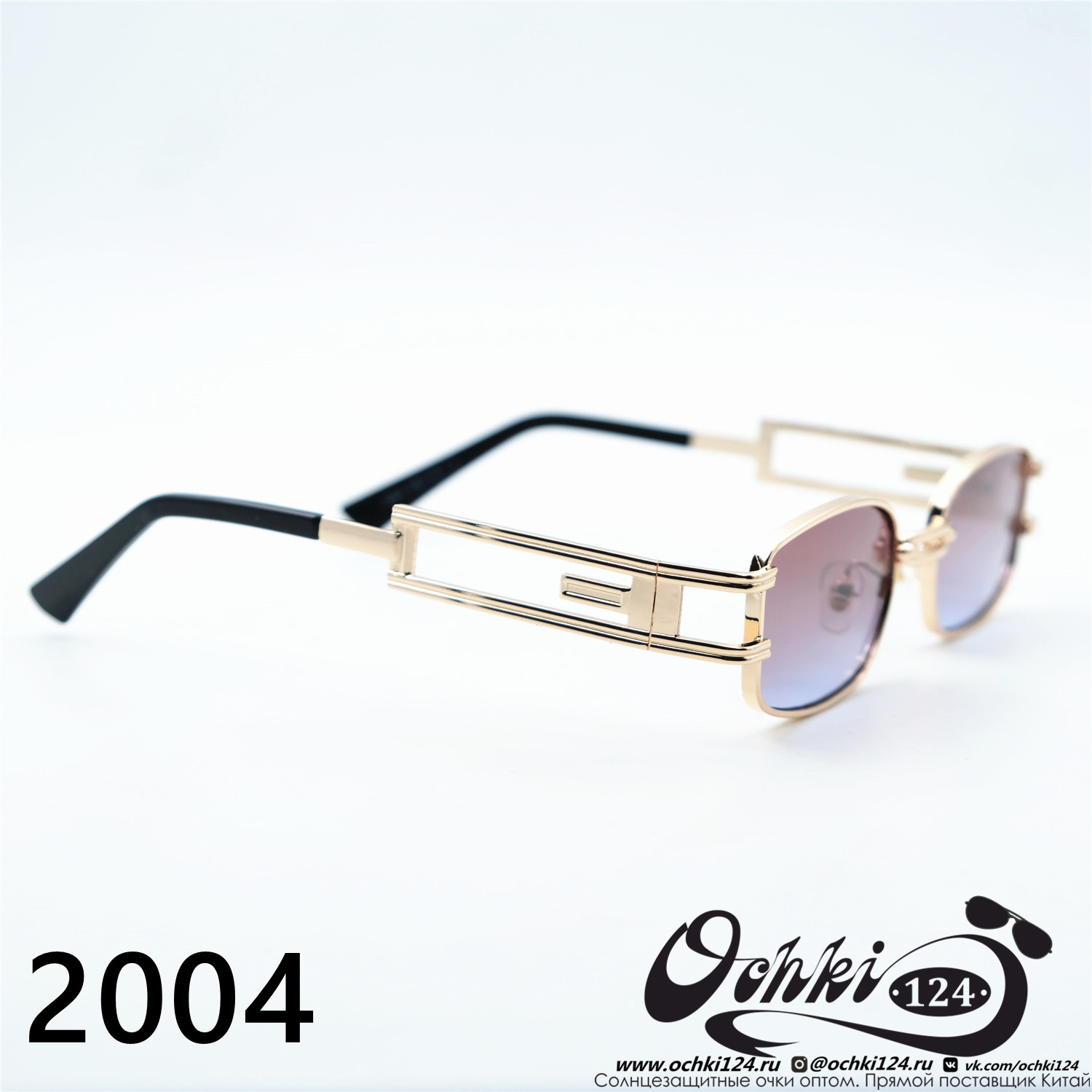  Солнцезащитные очки картинка Женские 2023  Узкие и длинные 2004-C7 