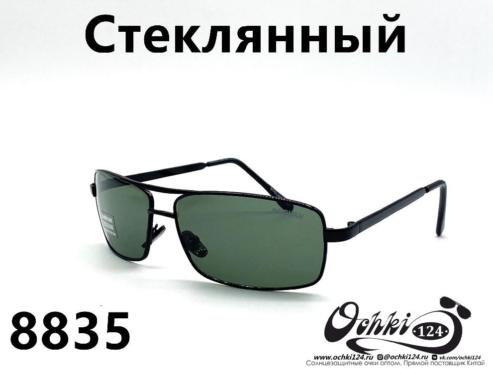  Солнцезащитные очки картинка 2022 Мужские Стеклянные Квадратные Boguan 8835-1 