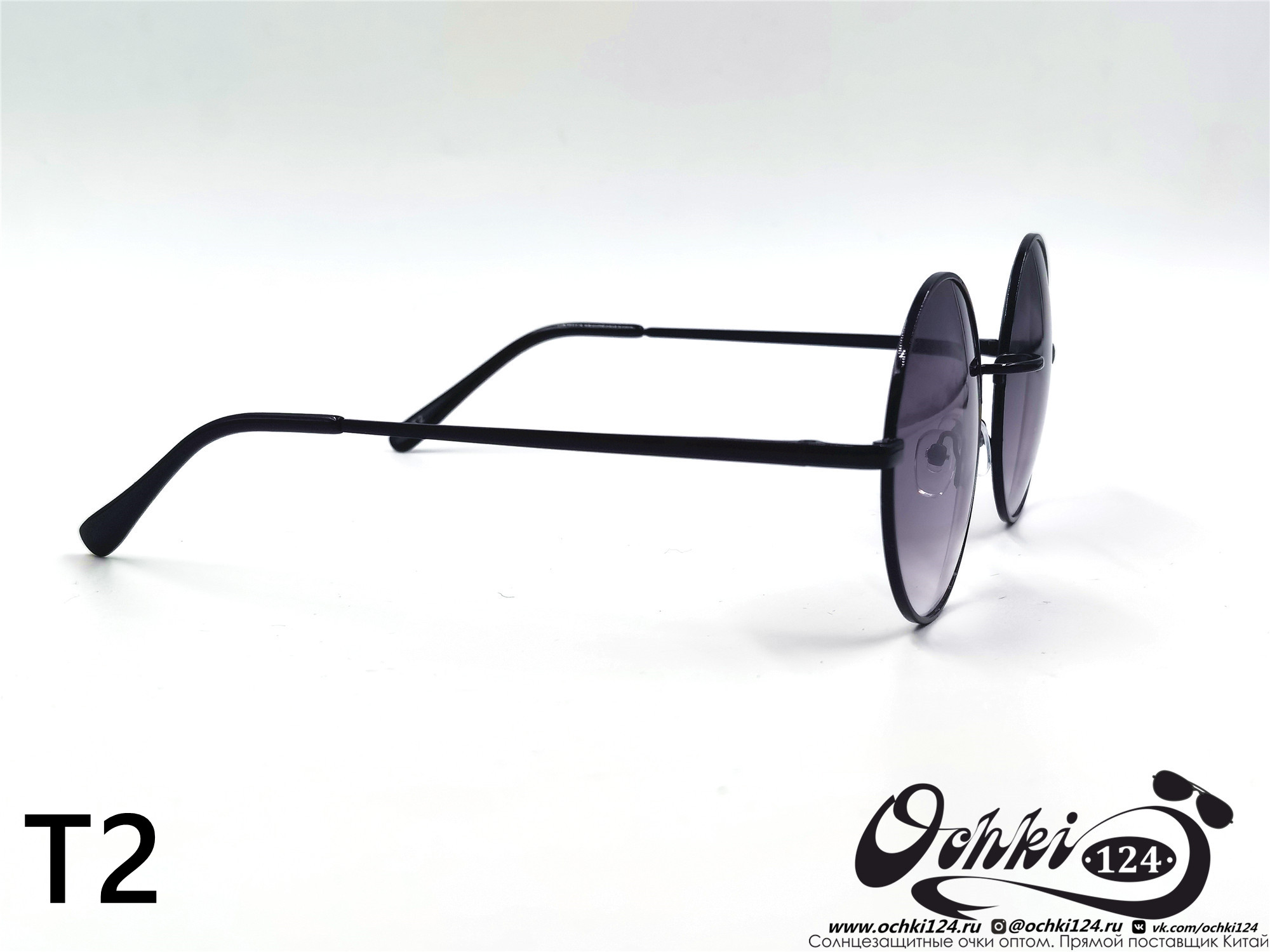 Солнцезащитные очки картинка 2022 Унисекс Пластик Круглые KaiFeng T2-C2 