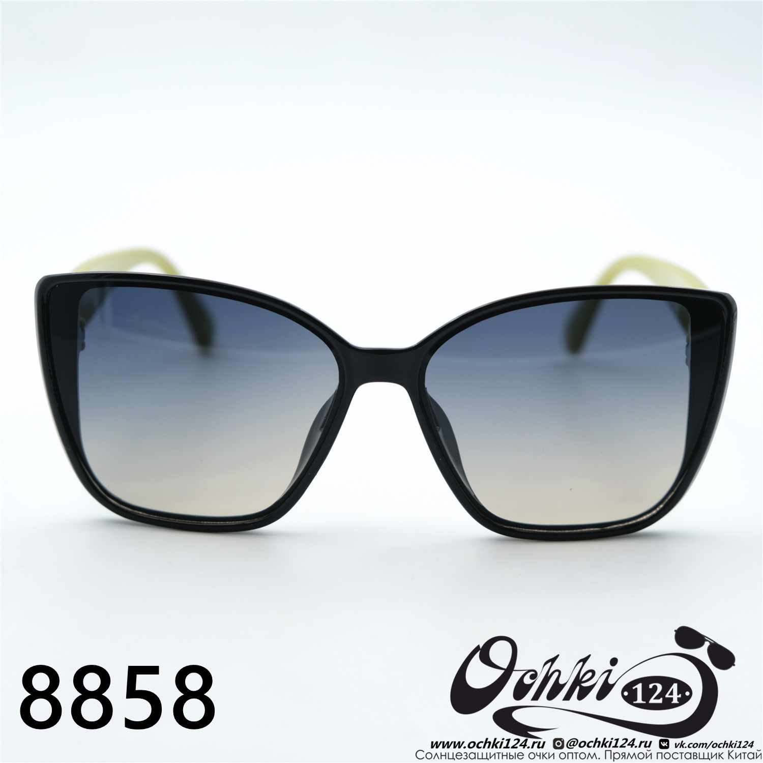  Солнцезащитные очки картинка 2023 Женские Лисички Aras 8858-C7 