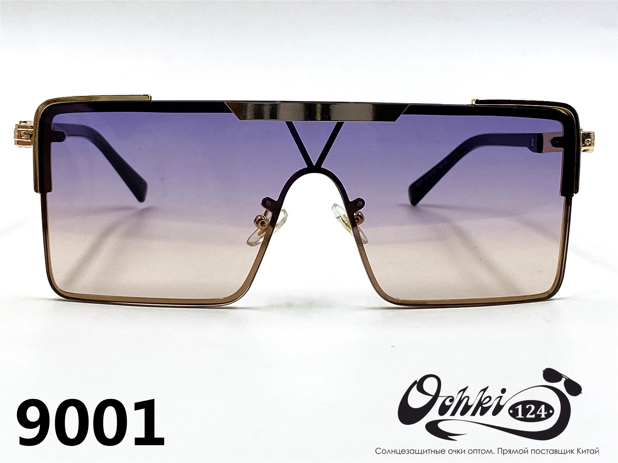  Солнцезащитные очки картинка 2022 Унисекс Пластик Оверсайз Caipai 9001-6 