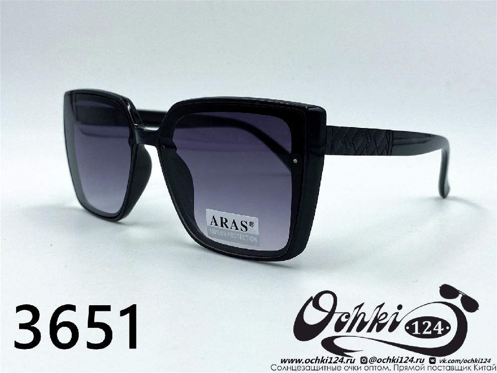  Солнцезащитные очки картинка 2022 Женские Квадратные Aras 3651-1 