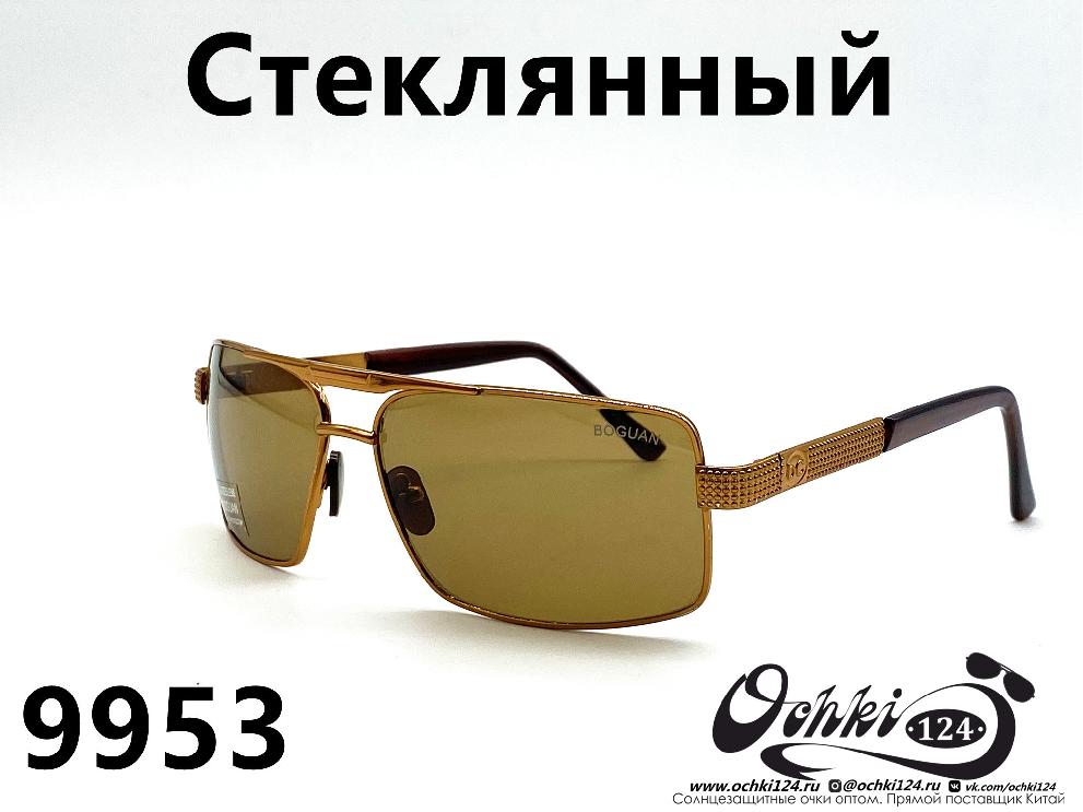  Солнцезащитные очки картинка 2022 Мужские Стеклянные Квадратные Boguan 9953-2 