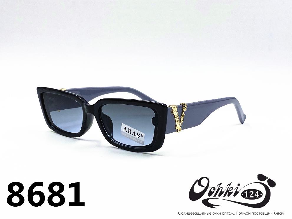  Солнцезащитные очки картинка Женские Aras  Узкие и длинные 8681-4 