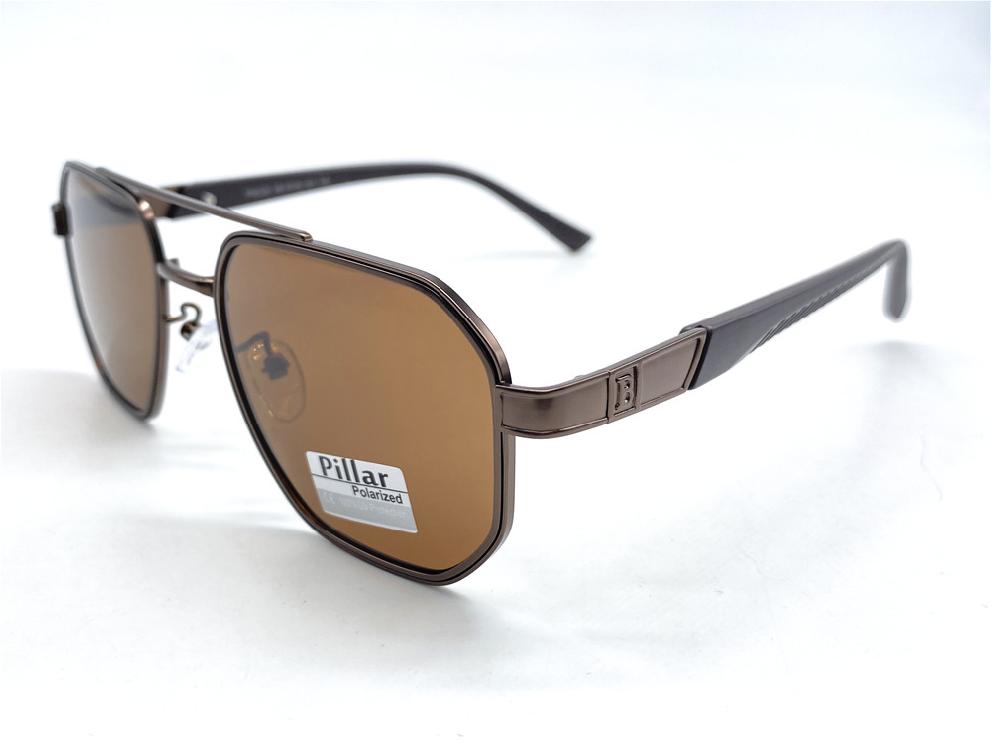  Солнцезащитные очки картинка 2026 Мужские Pillar Polarized Квадратные P6028-C2 