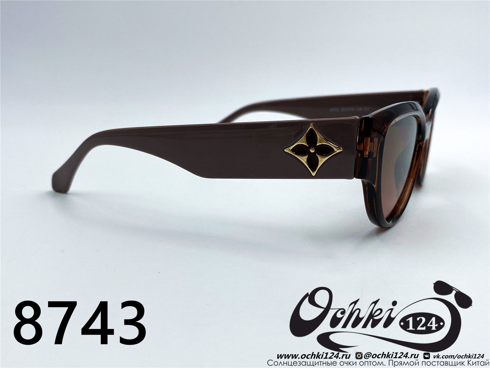 Солнцезащитные очки картинка 2022 Женские Лисички Aras 8743-3 