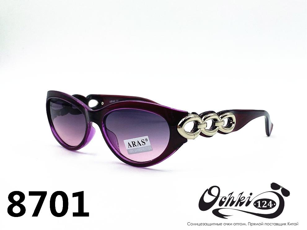  Солнцезащитные очки картинка 2022 Женские Aras Геометрические формы 8701-3 