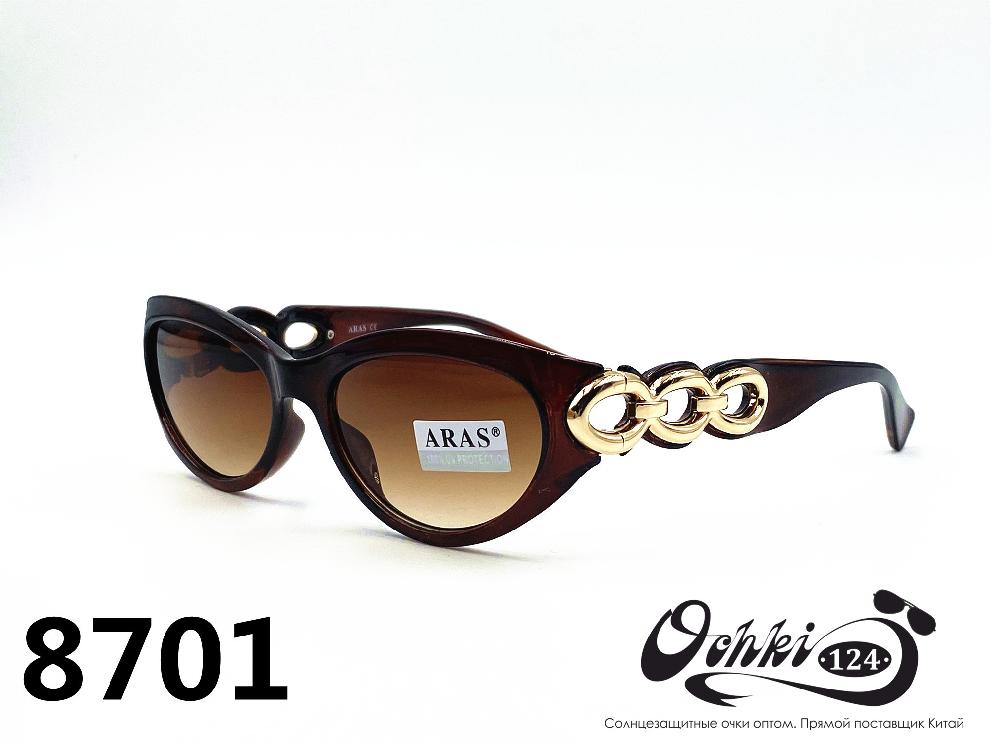 Солнцезащитные очки картинка 2022 Женские Aras Геометрические формы 8701-2 