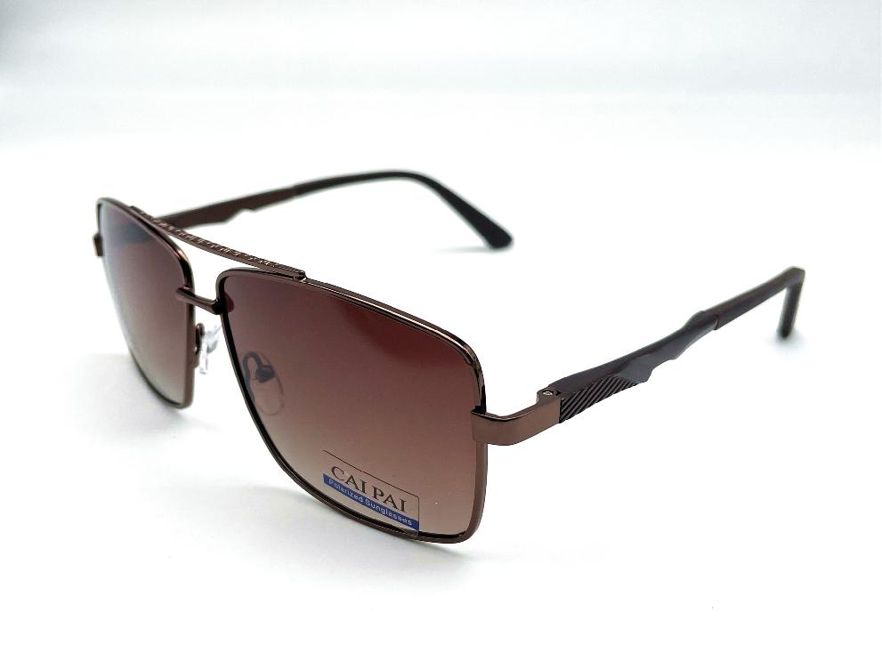  Солнцезащитные очки картинка Мужские Caipai Polarized Квадратные P4008-С3 