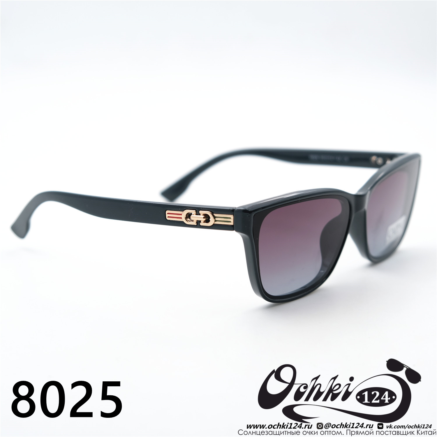  Солнцезащитные очки картинка 2023 Женские Лисички Caipai 8025-C5 