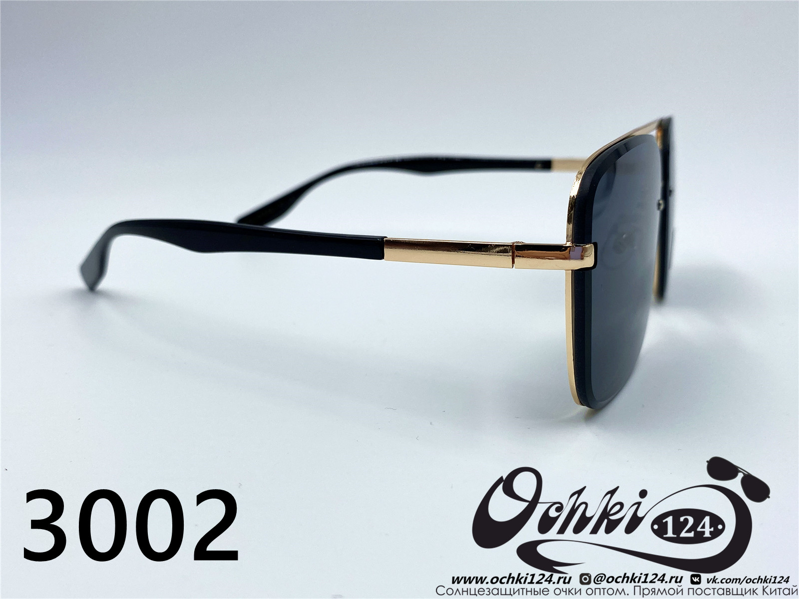 Солнцезащитные очки картинка 2022 Унисекс Пластик Квадратные Caipai 3002-6 