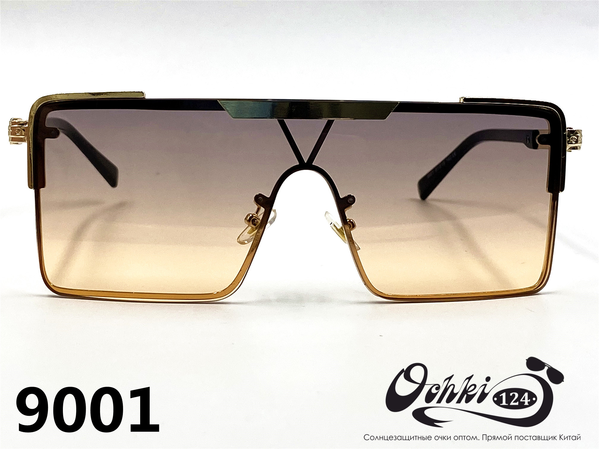  Солнцезащитные очки картинка 2022 Унисекс Пластик Оверсайз Caipai 9001-5 
