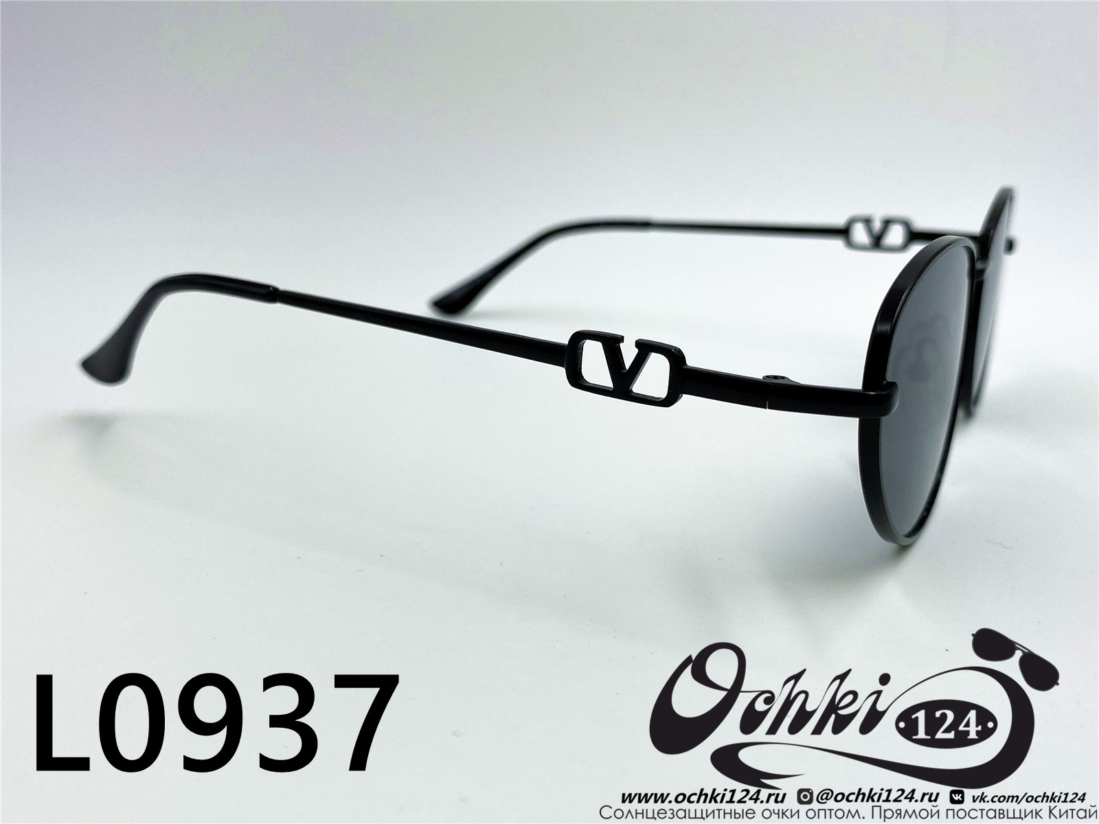 Солнцезащитные очки картинка 2022 Женские Лисички L0937-3 
