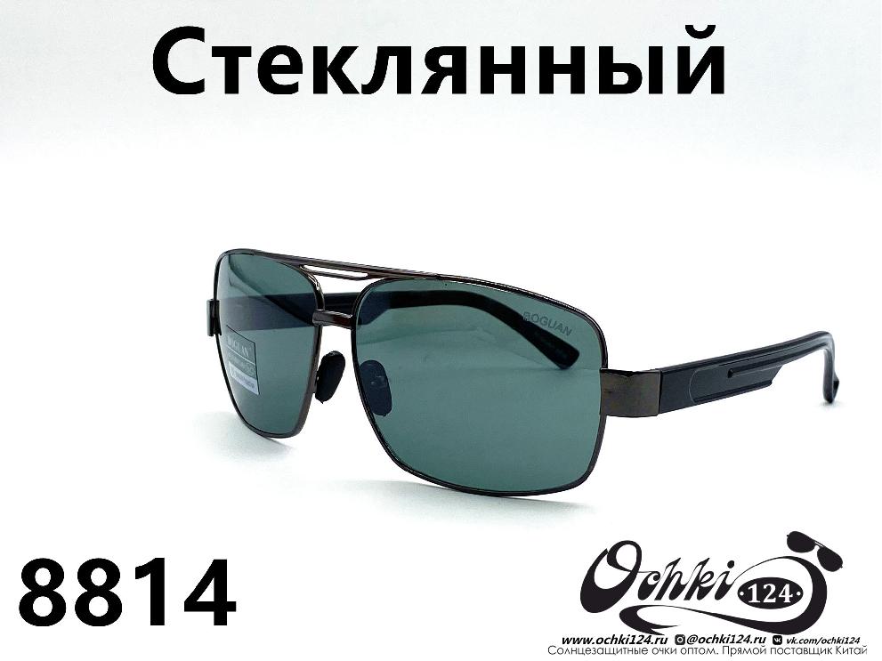  Солнцезащитные очки картинка 2022 Мужские Стеклянные Авиаторы Boguan 8814-3 