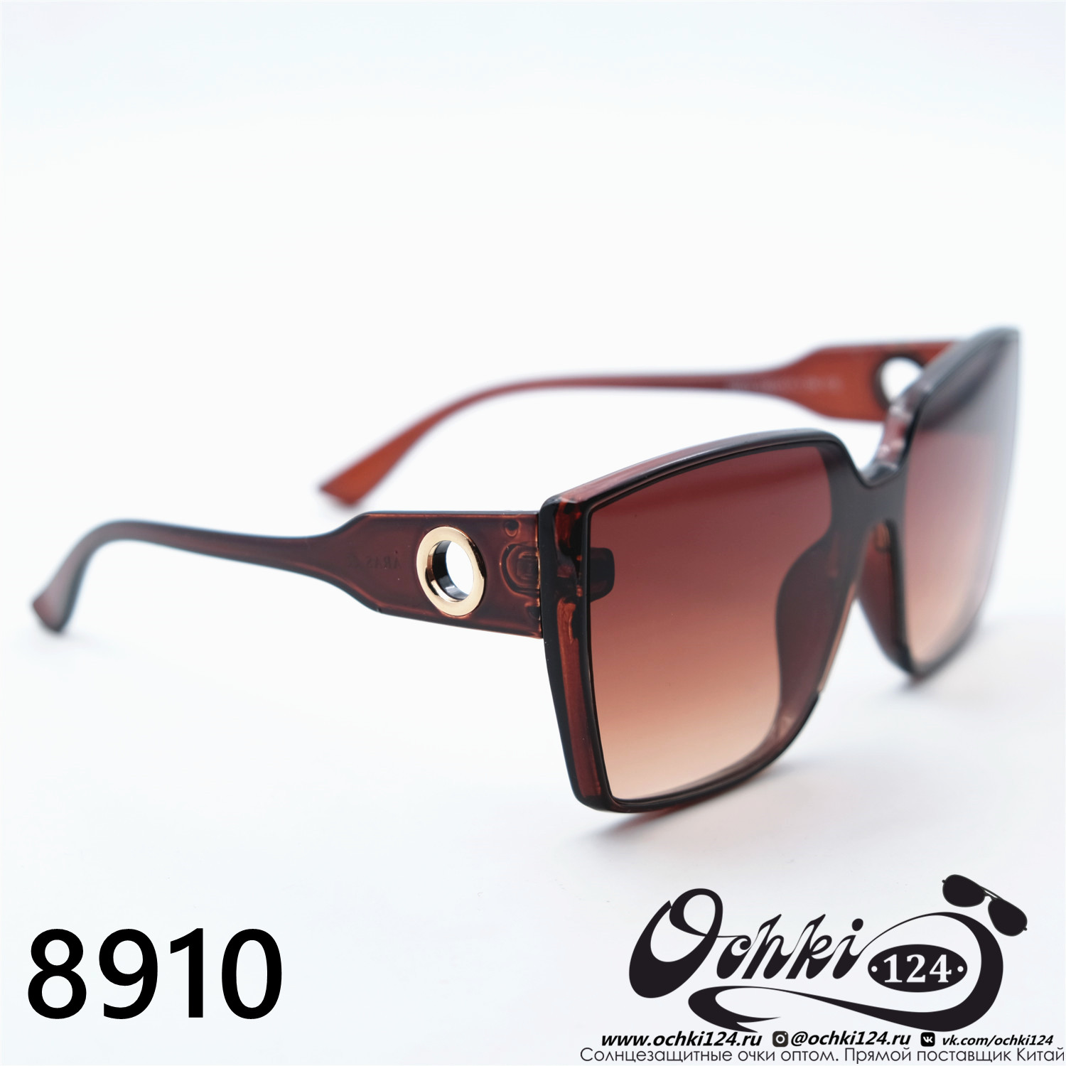  Солнцезащитные очки картинка 2023 Женские Лисички Aras 8910-C2 