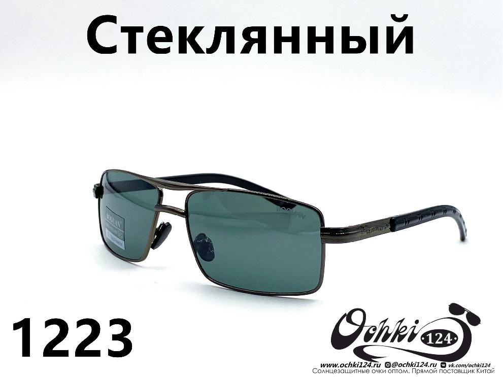  Солнцезащитные очки картинка 2022 Мужские Стеклянные Квадратные Boguan 1223-3 