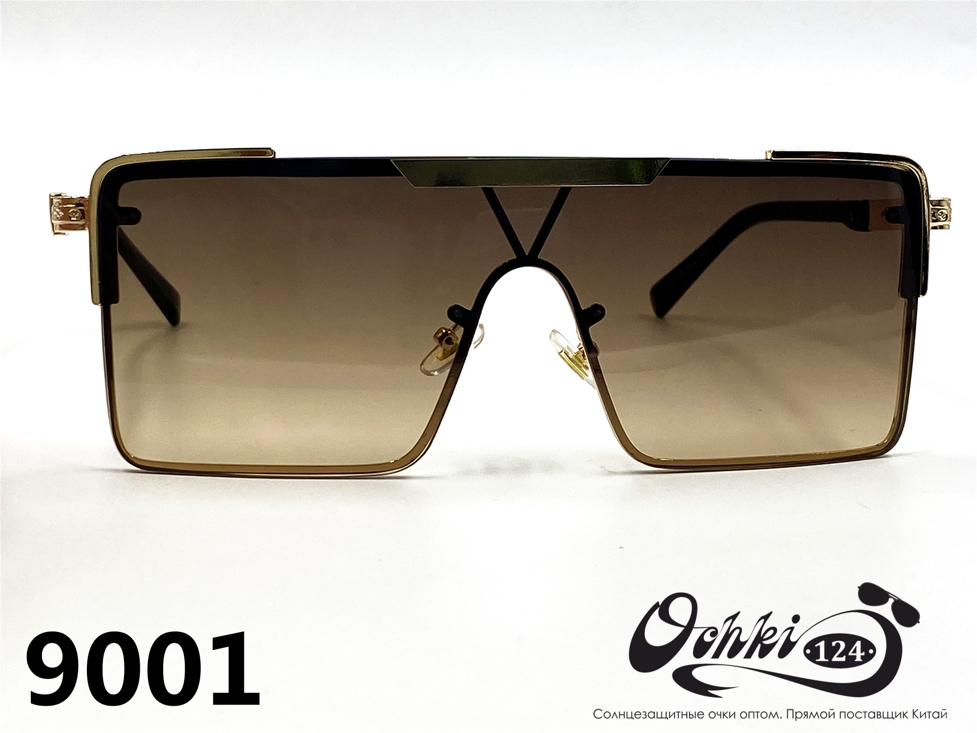  Солнцезащитные очки картинка 2022 Унисекс Пластик Оверсайз Caipai 9001-2 